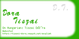 dora tiszai business card